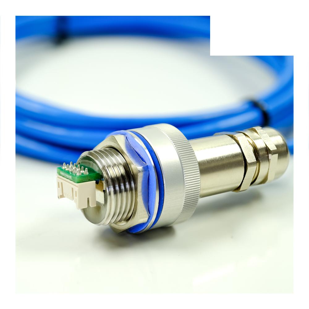 IP67 USB 3.0 Type A cable assembly with locknut