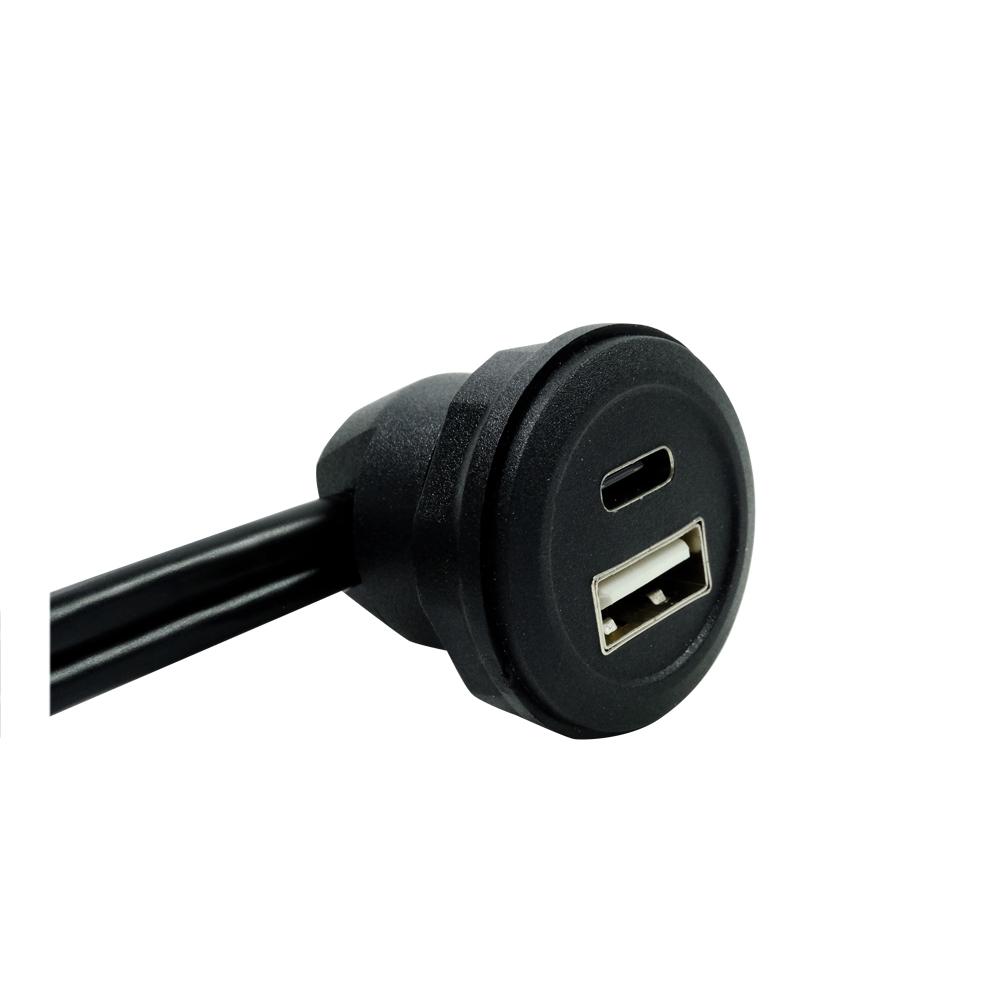 Dualport USB Cable | USB 2.0 Type A & USB 3.1 Type C