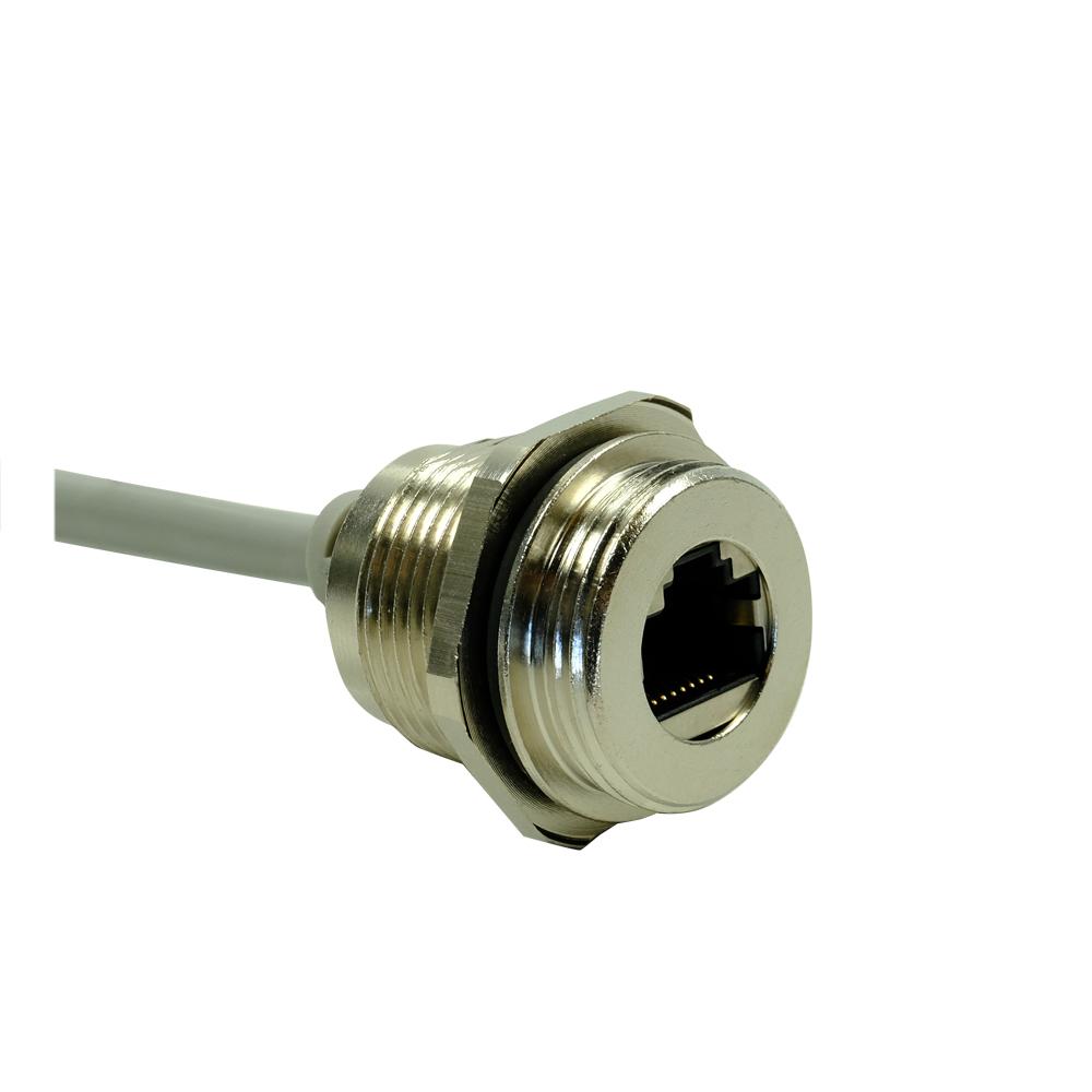 IP67 panel mount RJ45 socket