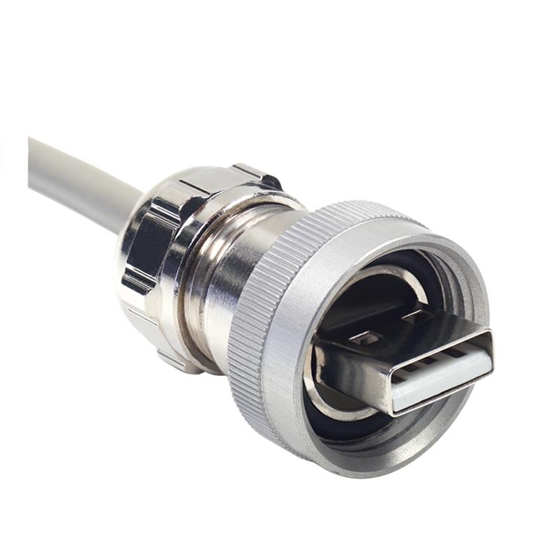 IP67 USB 2.0 type A M20 with union nut