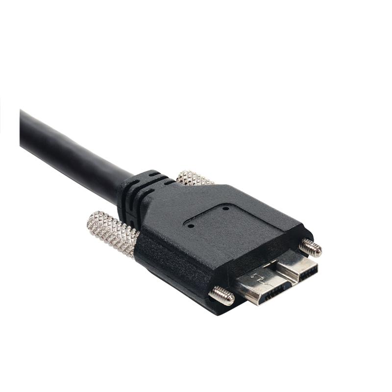 USB 3.0 type micro B with screw lock